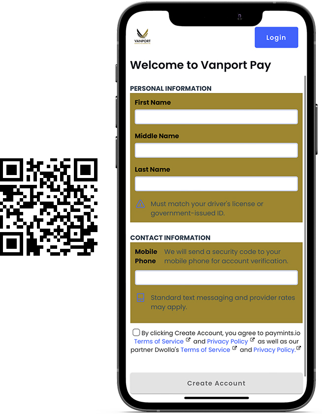 Vanport Escrow and Title - Mobile and QR code